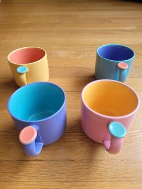 Lindt Stymeist Vintage Thumb Print  Colorways Mugs Set Of 4